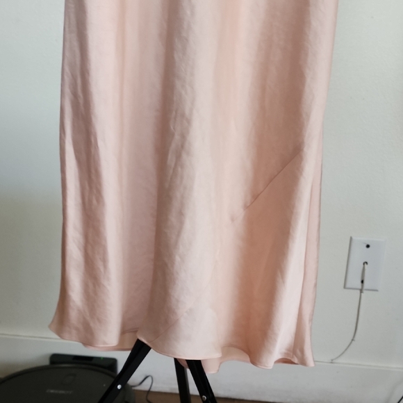 Wilfred by Aritzia Blush Pink Silk-Look Slip Midi Dress Spaghetti Strap - Picture 6 of 16